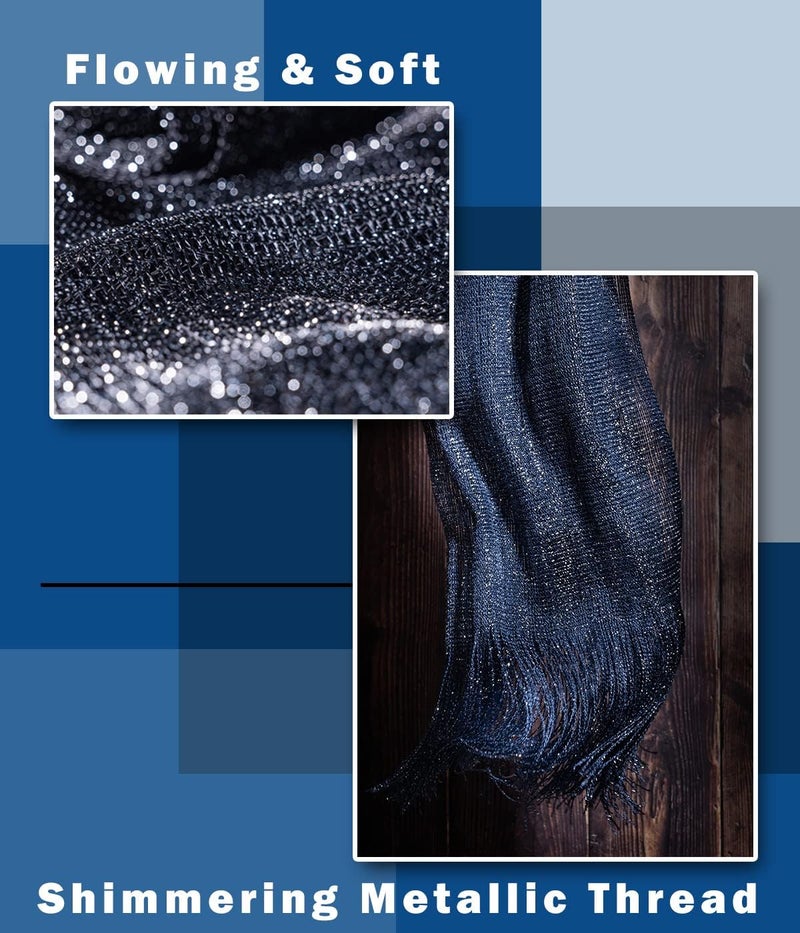 KUNINDOME Sparkling Metallic Shawls and Wraps with Buckle,for Evening Dresses Party Wedding Bride Bridesmaid - Image 2